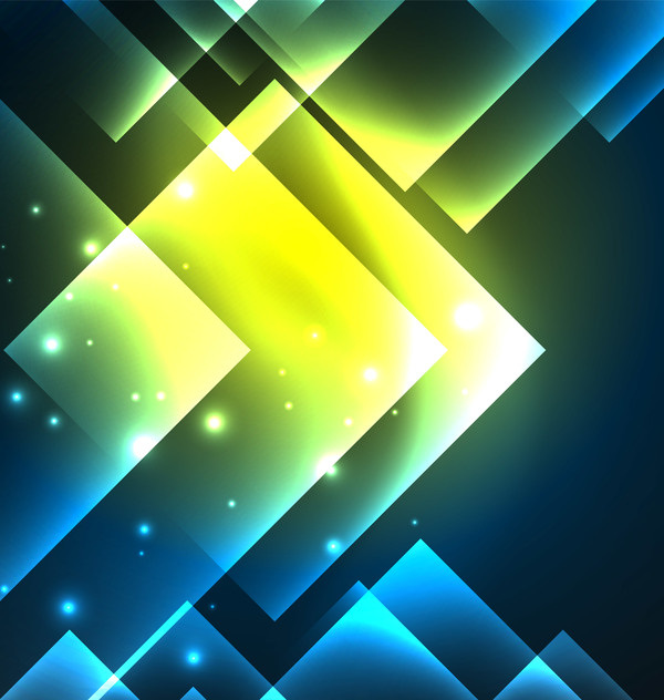 Abstract neon background with shining light vector 01