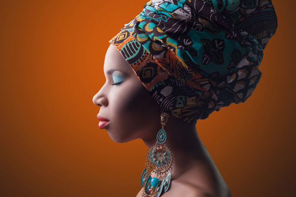 Africa Fashion Beauties model Stock Photo