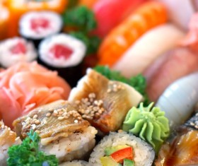 All kinds of delicious sushi Stock Photo 01