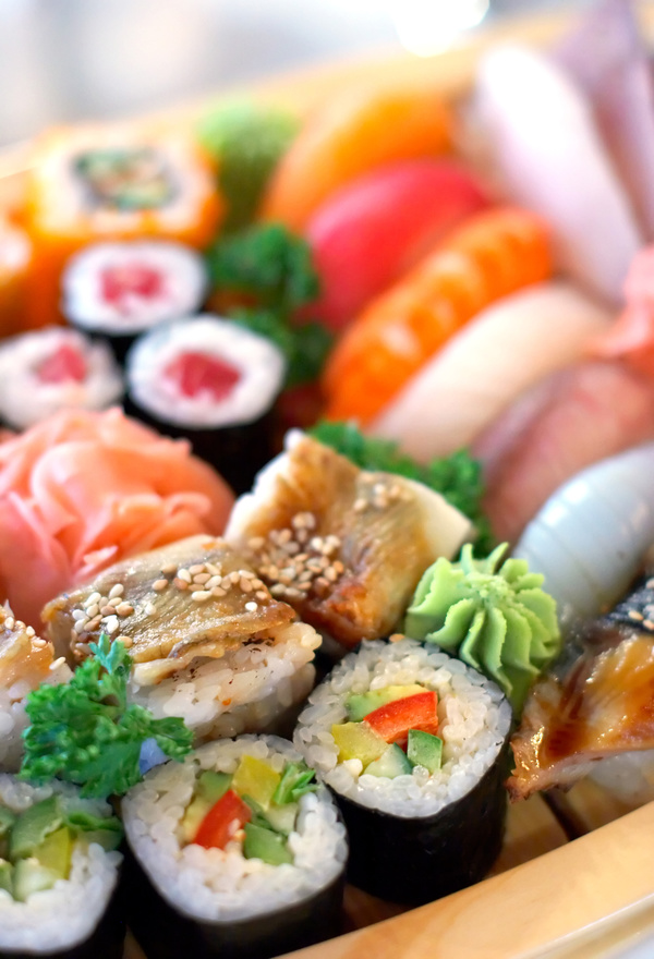 All kinds of delicious sushi Stock Photo 01