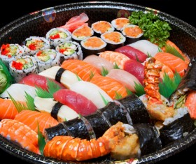 All kinds of delicious sushi Stock Photo 02