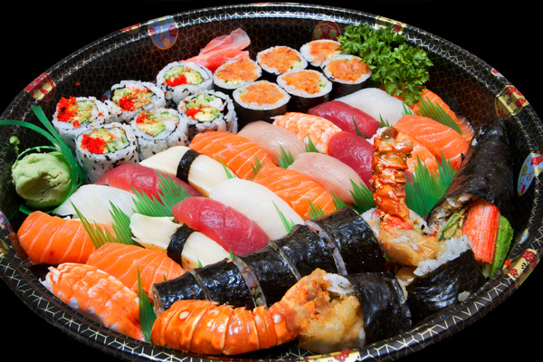 All kinds of delicious sushi Stock Photo 02