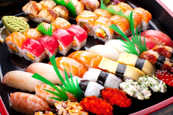 All kinds of delicious sushi Stock Photo 03