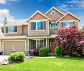American-style villa Stock Photo