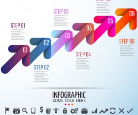 Arrow with number information design vector