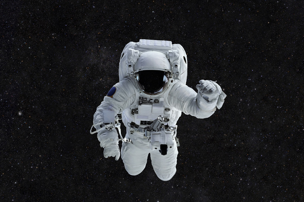 Astronauts spacewalk Stock Photo 03