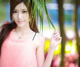 Beautiful pure oriental lovely girl Stock Photo