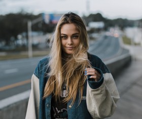 Beautiful young blonde girl Stock Photo