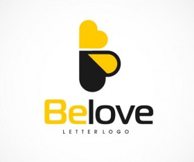 Bee love logo vector