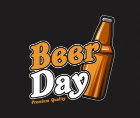 Beer emblem retro design vector material 08