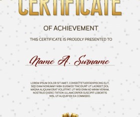Beige pixelated certificate template vector material 01