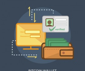 Bitcoin Wallet Conceptual Design vector