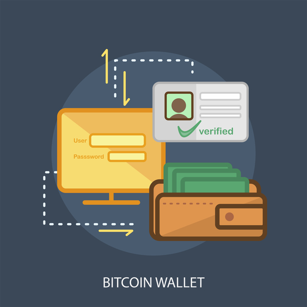 Bitcoin Wallet Conceptual Design vector