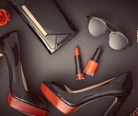 Black fashion ladies supplies Stock Photo