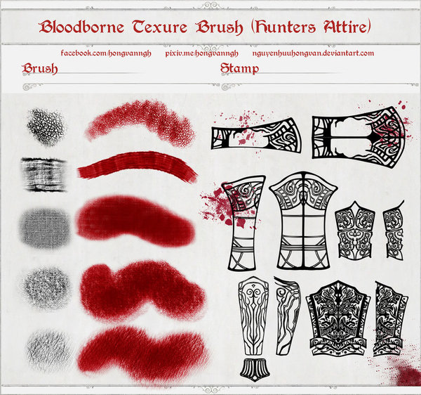 Bloodborne photoshop brushes