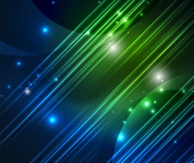 Blue green polar lights background vector 01