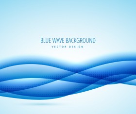 Blue wave background vector design