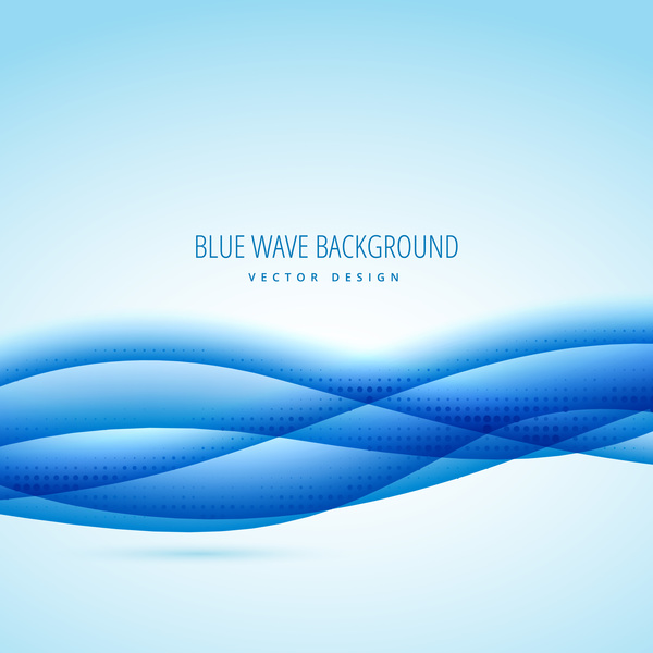 Blue wave background vector design