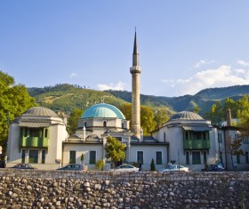 Bosnian mosque Stock Photo