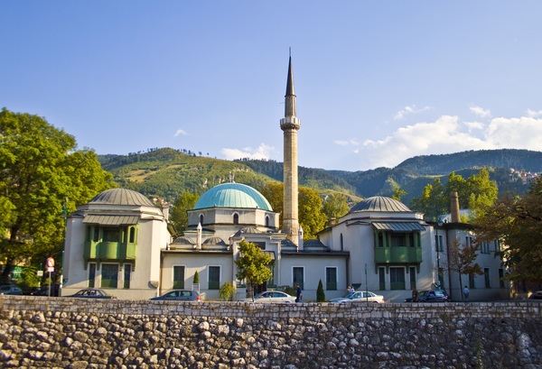 Bosnian mosque Stock Photo