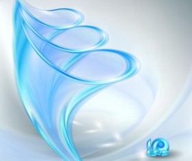 Bright blue abstract backgrounds vector 02