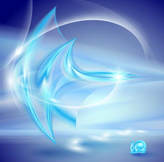 Bright blue abstract backgrounds vector 03