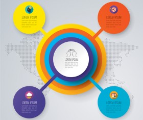 Business infographic with circle vector