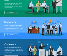 Business work banner template vector 01