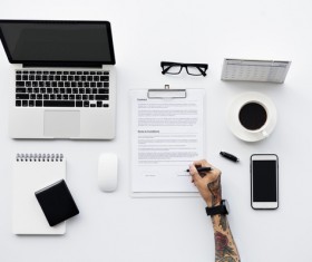 Businessman desk work Stock Photo 01