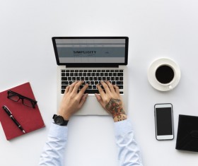 Businessman desk work Stock Photo 03