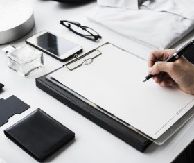 Businessman desk work Stock Photo 06