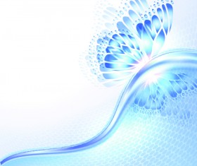 Butterfly wings with abstract background vector 02