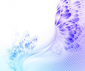 Butterfly wings with abstract background vector 04