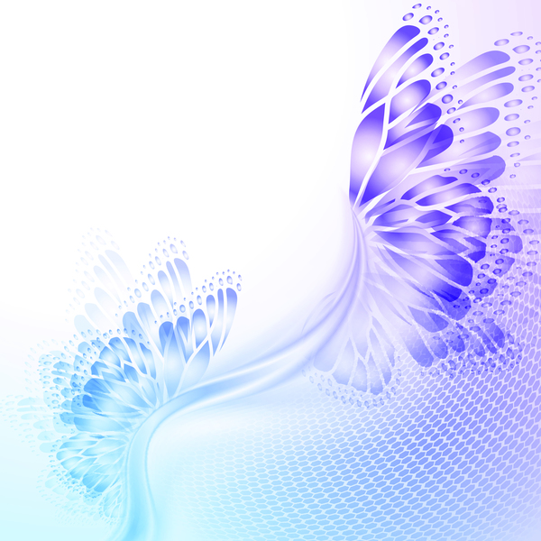 Butterfly wings with abstract background vector 04