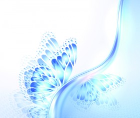 Butterfly wings with abstract background vector 05