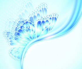 Butterfly wings with abstract background vector 06