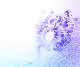 Butterfly wings with abstract background vector 08