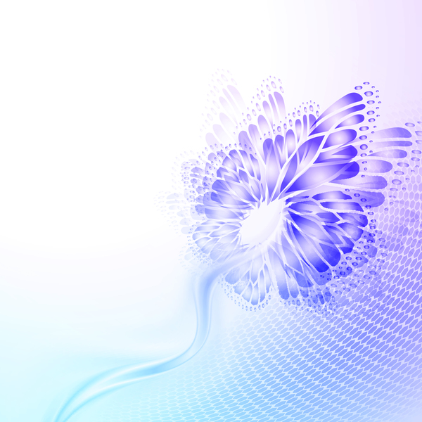 Butterfly wings with abstract background vector 08