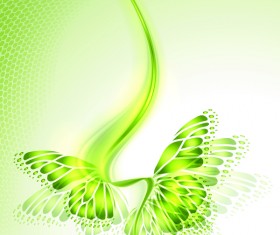 Butterfly wings with abstract background vector 09