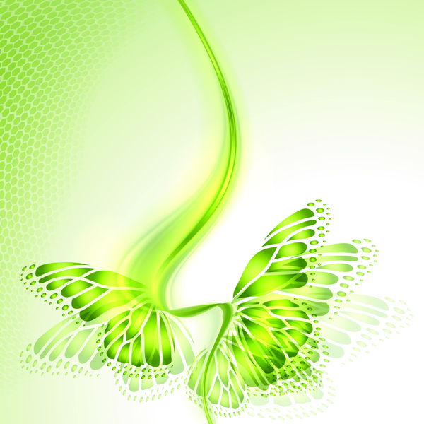 Butterfly wings with abstract background vector 09