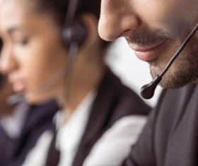 Call center service personnel Stock Photo 01