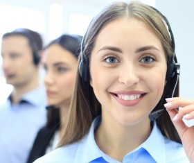 Call center service personnel Stock Photo 02
