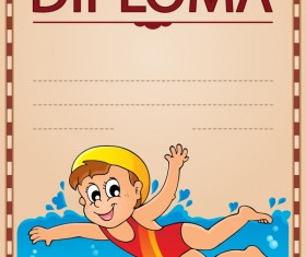 Cartoon styles diploma theme template vectors 13