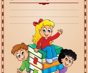 Cartoon styles diploma theme template vectors 15