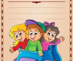 Cartoon styles diploma theme template vectors 16