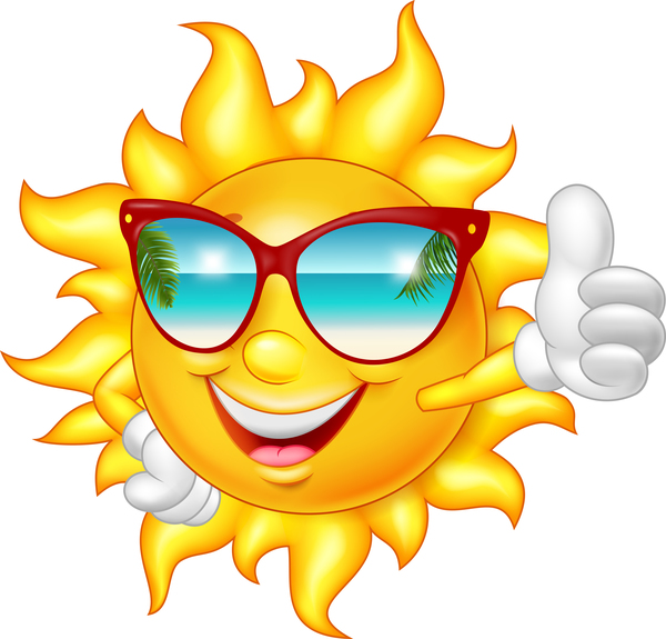Cartoon sun smiling face vectors 03 free download