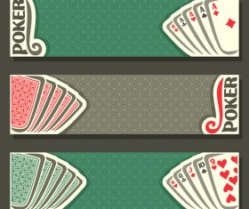 Casino banners design vector set 04