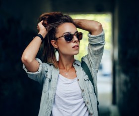 Casual dress up woman Stock Photo