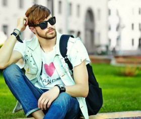 Casual men Stock Photo