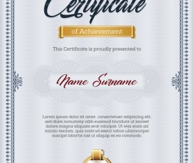 Certificate templete blue vector 02